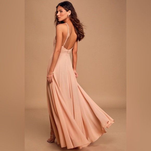 Blush Pink Maxi Dress - Picture 1 of 5
